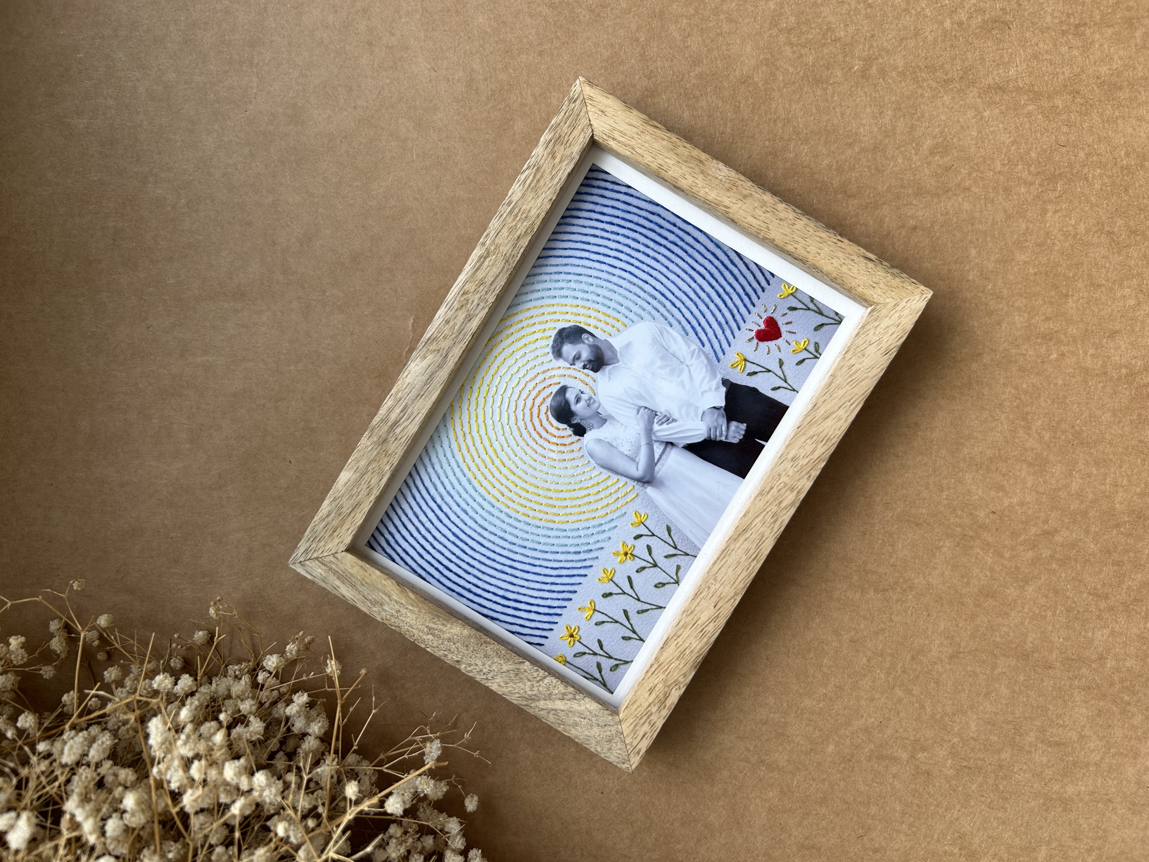 Starry Night Embroidered Photograph